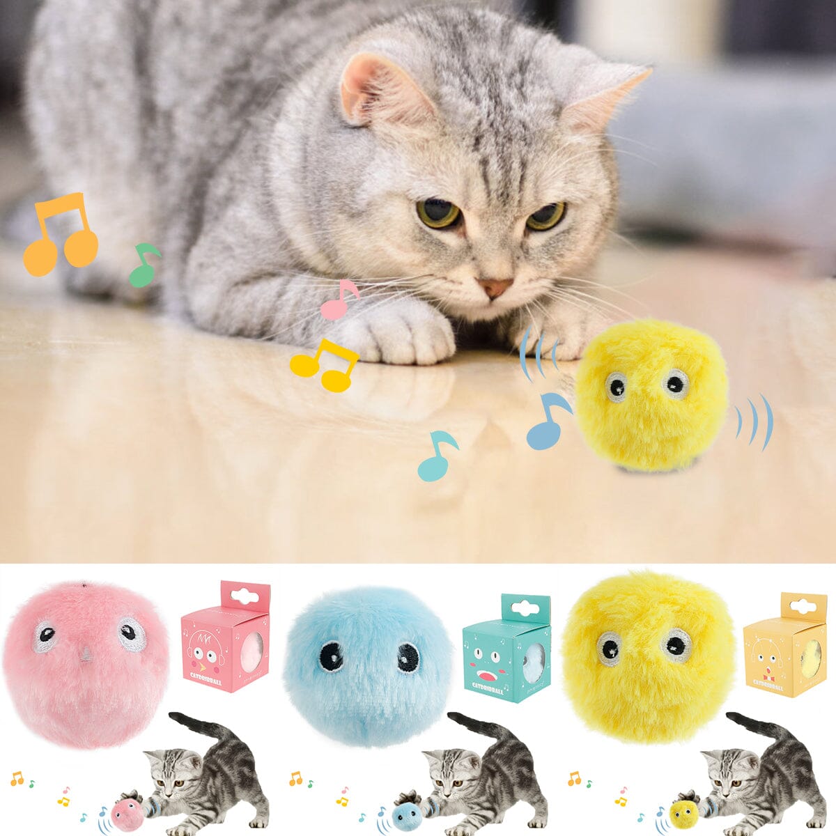 SmartMusicBall™ - Musical cute cat toy - UniversOfCats